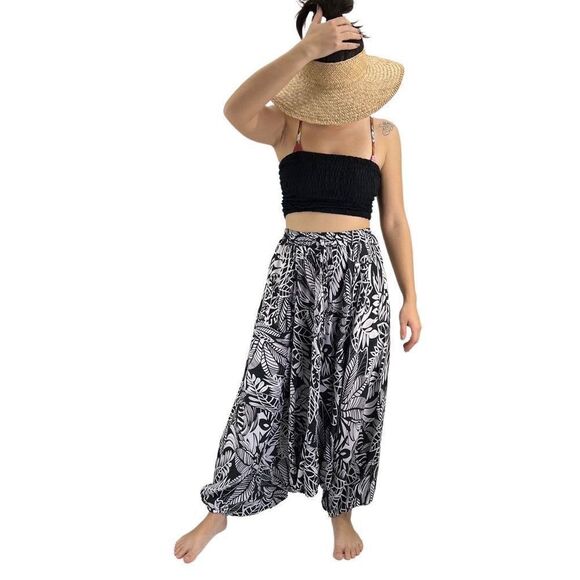 Apau ~ Gender Fluid Alladin Gypsy Shibori Tie Dyed Rayon Pants - Picture 6 of 15